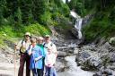 Slocum Family at Bloucher Falls on the Comet Falls Trail, Mt. Rainier National Park